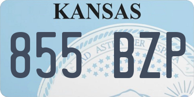 KS license plate 855BZP