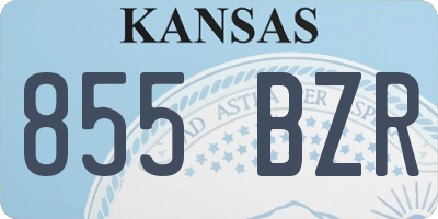 KS license plate 855BZR