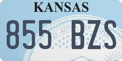 KS license plate 855BZS