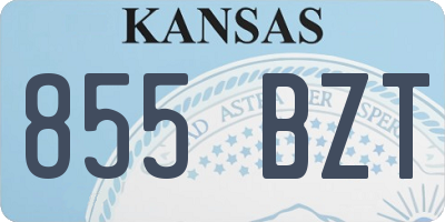 KS license plate 855BZT