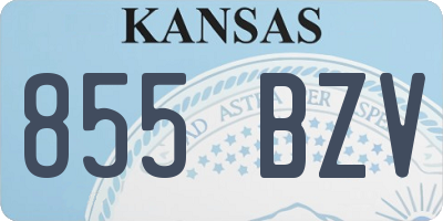 KS license plate 855BZV