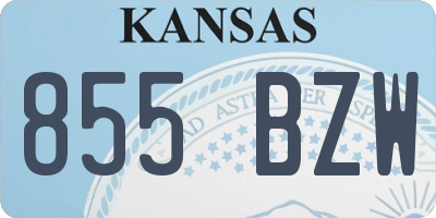 KS license plate 855BZW