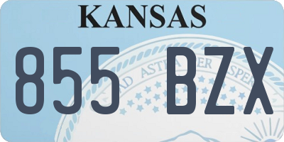 KS license plate 855BZX