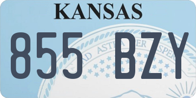 KS license plate 855BZY
