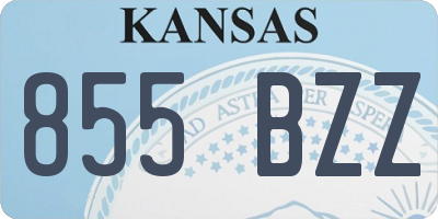 KS license plate 855BZZ
