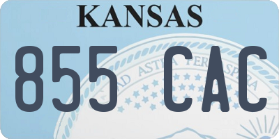 KS license plate 855CAC