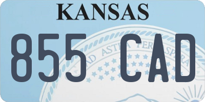 KS license plate 855CAD
