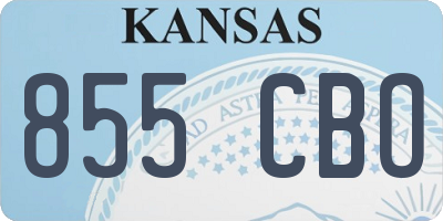 KS license plate 855CBO