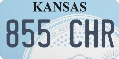 KS license plate 855CHR