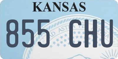 KS license plate 855CHU