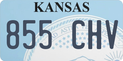KS license plate 855CHV
