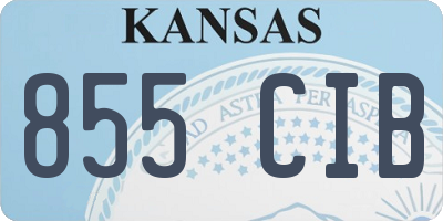 KS license plate 855CIB