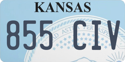 KS license plate 855CIV