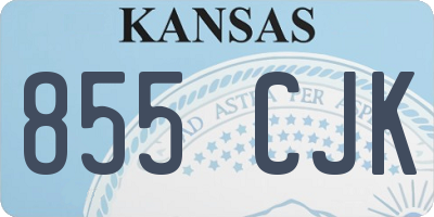 KS license plate 855CJK