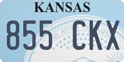 KS license plate 855CKX
