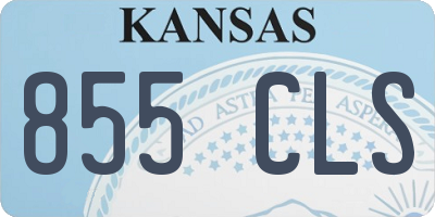 KS license plate 855CLS
