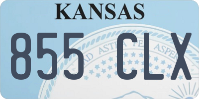 KS license plate 855CLX