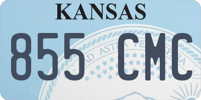 KS license plate 855CMC