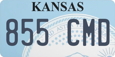 KS license plate 855CMD