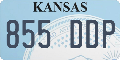 KS license plate 855DDP