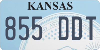KS license plate 855DDT
