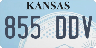 KS license plate 855DDV
