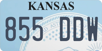 KS license plate 855DDW