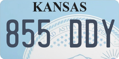 KS license plate 855DDY