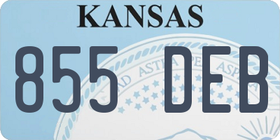 KS license plate 855DEB