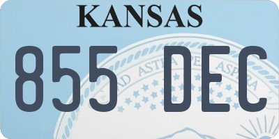 KS license plate 855DEC