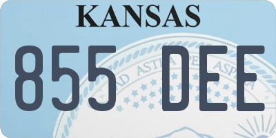 KS license plate 855DEE