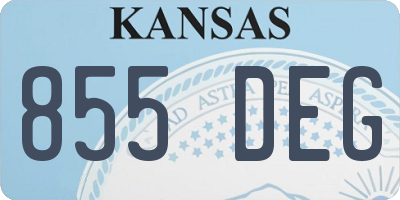 KS license plate 855DEG