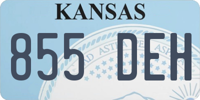 KS license plate 855DEH