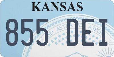 KS license plate 855DEI