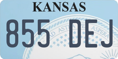KS license plate 855DEJ