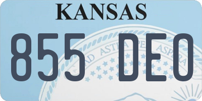 KS license plate 855DEO