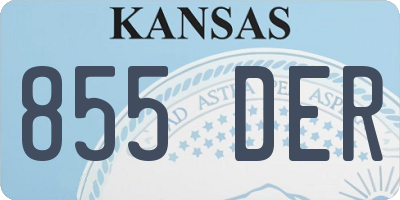 KS license plate 855DER