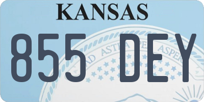 KS license plate 855DEY