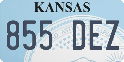 KS license plate 855DEZ