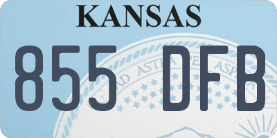 KS license plate 855DFB