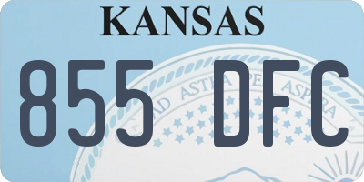 KS license plate 855DFC