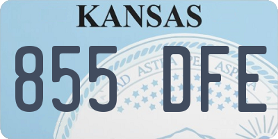 KS license plate 855DFE
