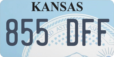 KS license plate 855DFF