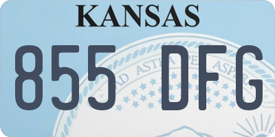 KS license plate 855DFG