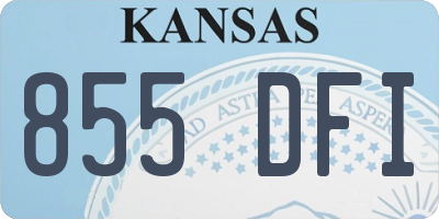 KS license plate 855DFI