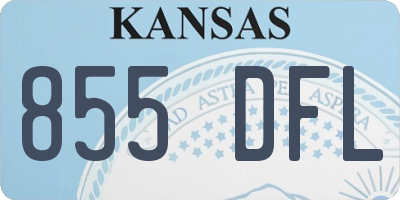 KS license plate 855DFL