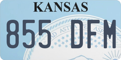 KS license plate 855DFM