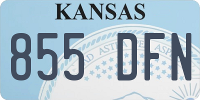KS license plate 855DFN