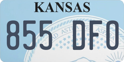 KS license plate 855DFO