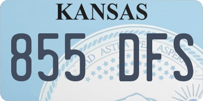 KS license plate 855DFS